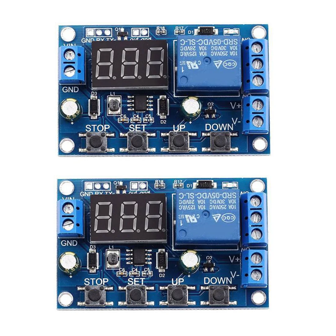 2Pcs Dc 6-40V Battery Charger Discharger Control Switch Undervoltage Overvoltage Protection Board Auto Cut Off