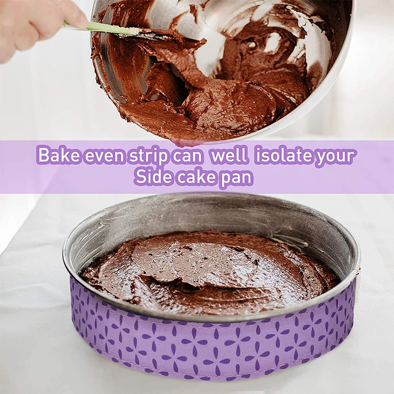 LMETJMA Bake Even Strip Cake Pan Dampen Strips Super Absorbent Thick Cotton Cake Strips Baking Tray Protection JT130