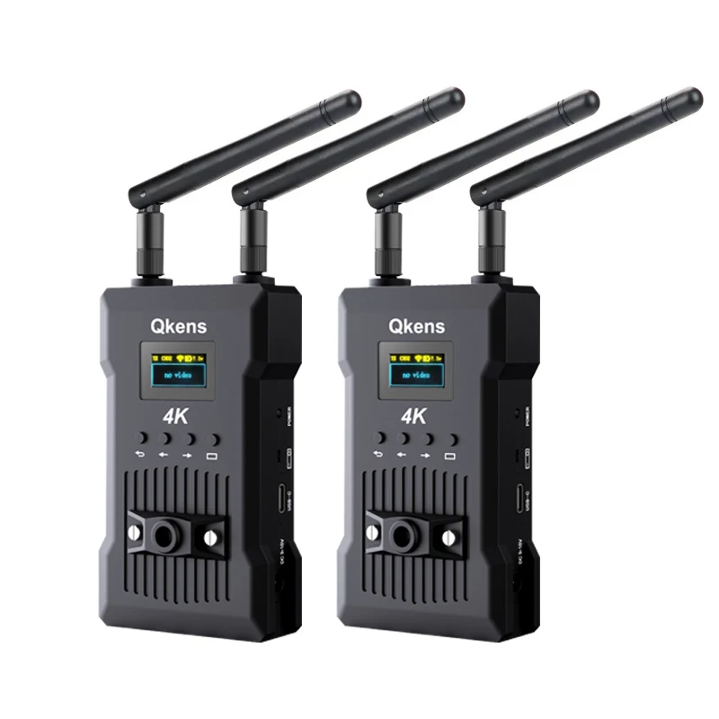 4K Hdmi Dual Display Wireless Video Trasmettitore Ricevitore Extender 200M Supporto Batteria Hdmi Loop Phone App Camera Live Streaming