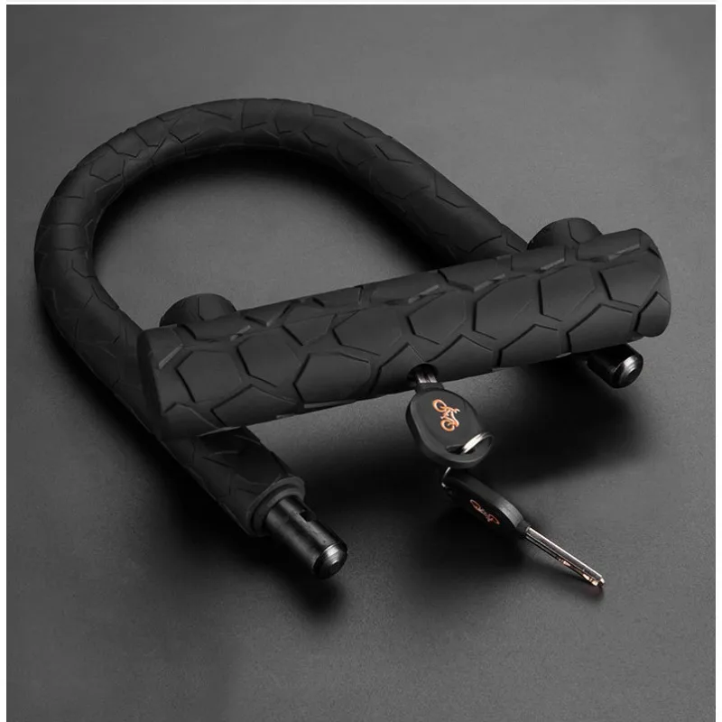 

Bike U Lock Heavy Duty Combination Bicycle with Sturdy Mounting Bracket and Key Double Headed Anti Theft Bicycle Secure Locks