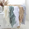 Ruffle Muslin Baby Blanket for New Born Swaddle Wrap Newborn Receiving Blankets Infant Baby Stuff Bath Towel Bedding Quilt 1