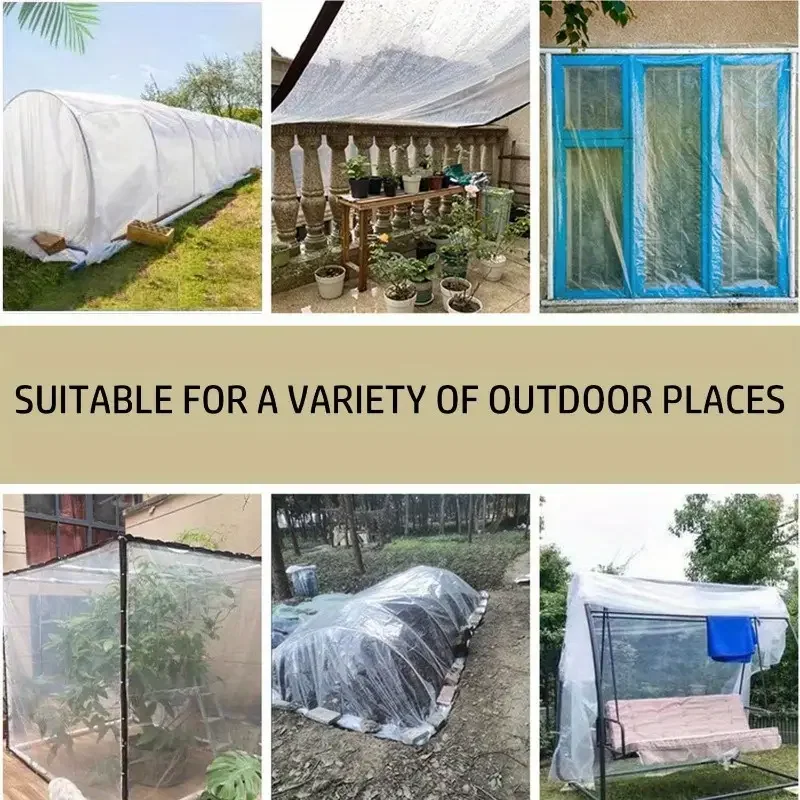 Transparent Multifunctional Sunshade Cloth, Tarpaulin, Balcony, Outdoor Plastic Cloth, Cold Proof, for Household and Outdoor Use