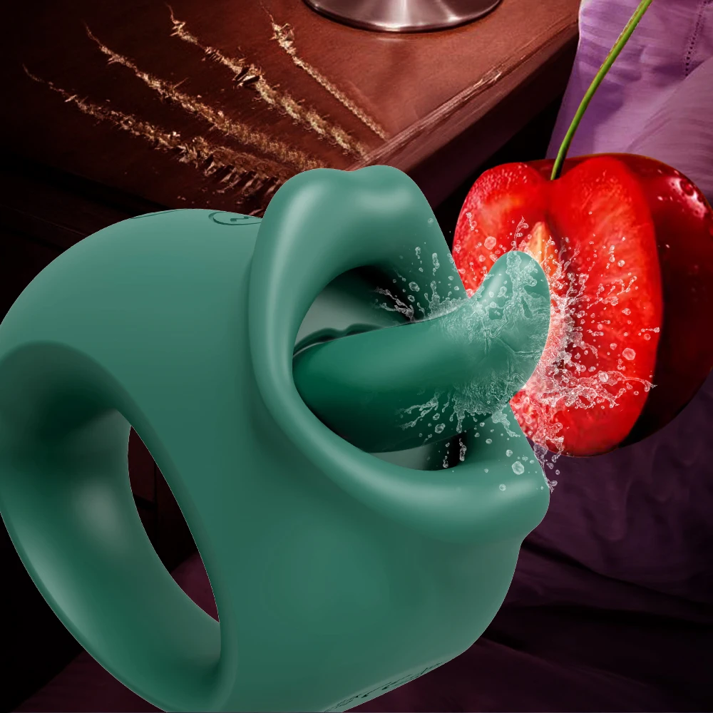 Tongue Licking Sucking Vibrator Adult Sex Toys for Women Mouth Vibrators Anal Clit Nipple Vibration Stimulator Masturbation Tool