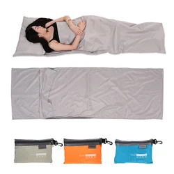 Portable Outdoor Camping Sleeping Bag Liner with Pillowcase - TOMSHOO (Khaki)