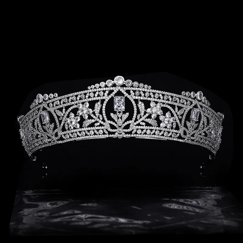 

2022 New luxury cubic zirconia bride wedding headdress wedding dress accessories princess crown party head jewelry CH10431