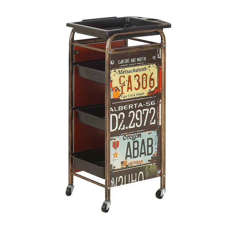 Rolling Craft Cart Simple Modeling Paint Tool Trolley Multilayer Mobile Barber Station Versatile Salon Furniture