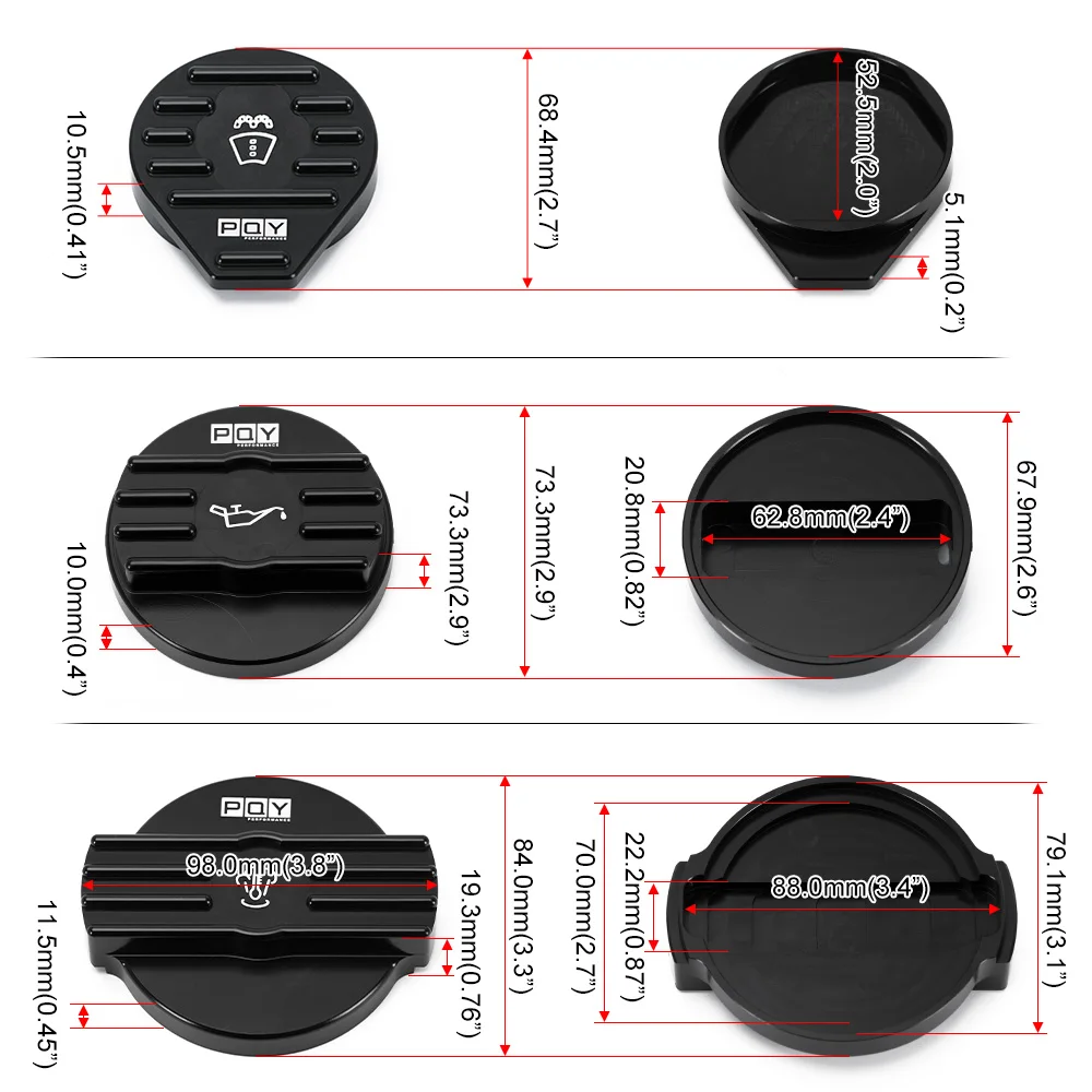 Tank Cap / Bottle Cap / Oil for VW CC Golf GTI Audi Seat Skoda 2.0T Scirocco EA888 EA113 Engine Aluminium Protect Cover radiator condenser tank cap
