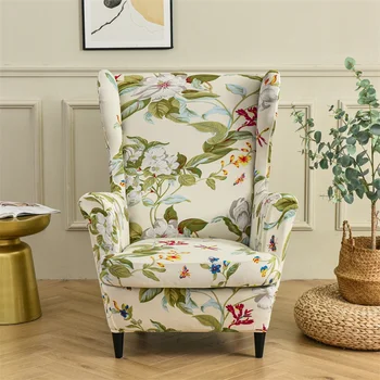 Floral Printed Wing Chair Cover 9 Chair And Sofa Covers