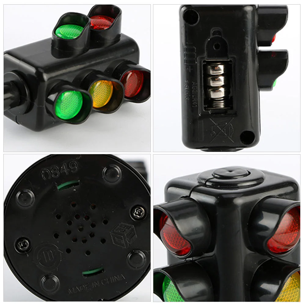 2 Pcs Traffic Light Simulator Model Toys Flashing Signal Lamp Plastic Led Signals Mini Road Signs Children Learning Aids