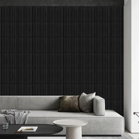 แผ่นผนังลายไม้เทียม 3 มิติ ขนาด 30x30 ซม. จำนวน 10 ชิ้น สำหรับตกแต่งผนังภายใน ลายไม้โอ๊ค แผ่นตกแต่งผนัง 3 มิติ สติ๊กเกอร์ติดผนัง 6