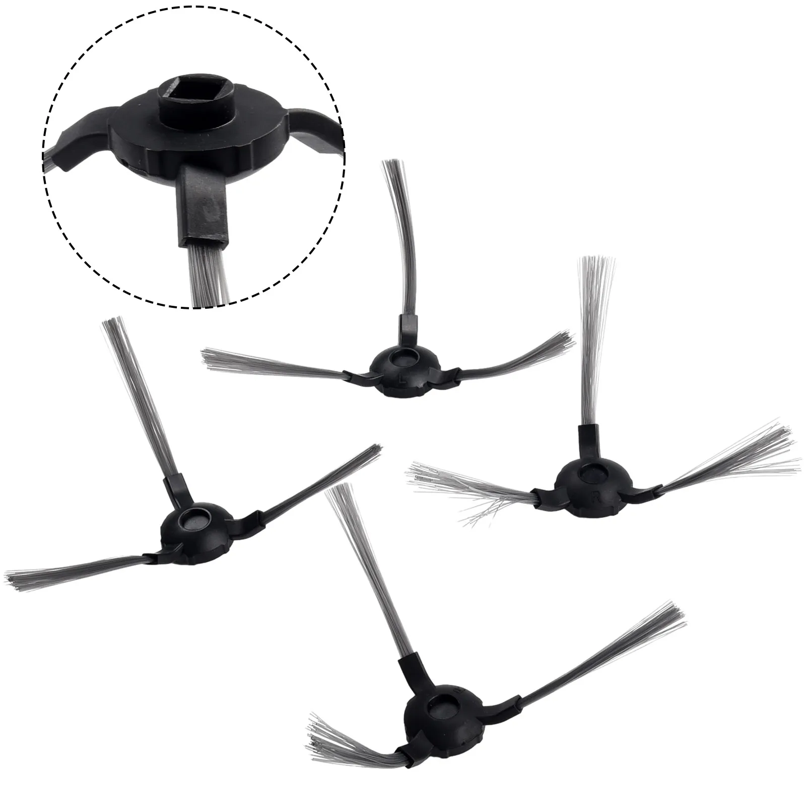 

4pcs Side Brushes Set For Kitfort Kt-532 Kt532 Kt-531 Side Brush Vacuum Cleaner Accessories Sweeper Tool Parts Cleaning Tools