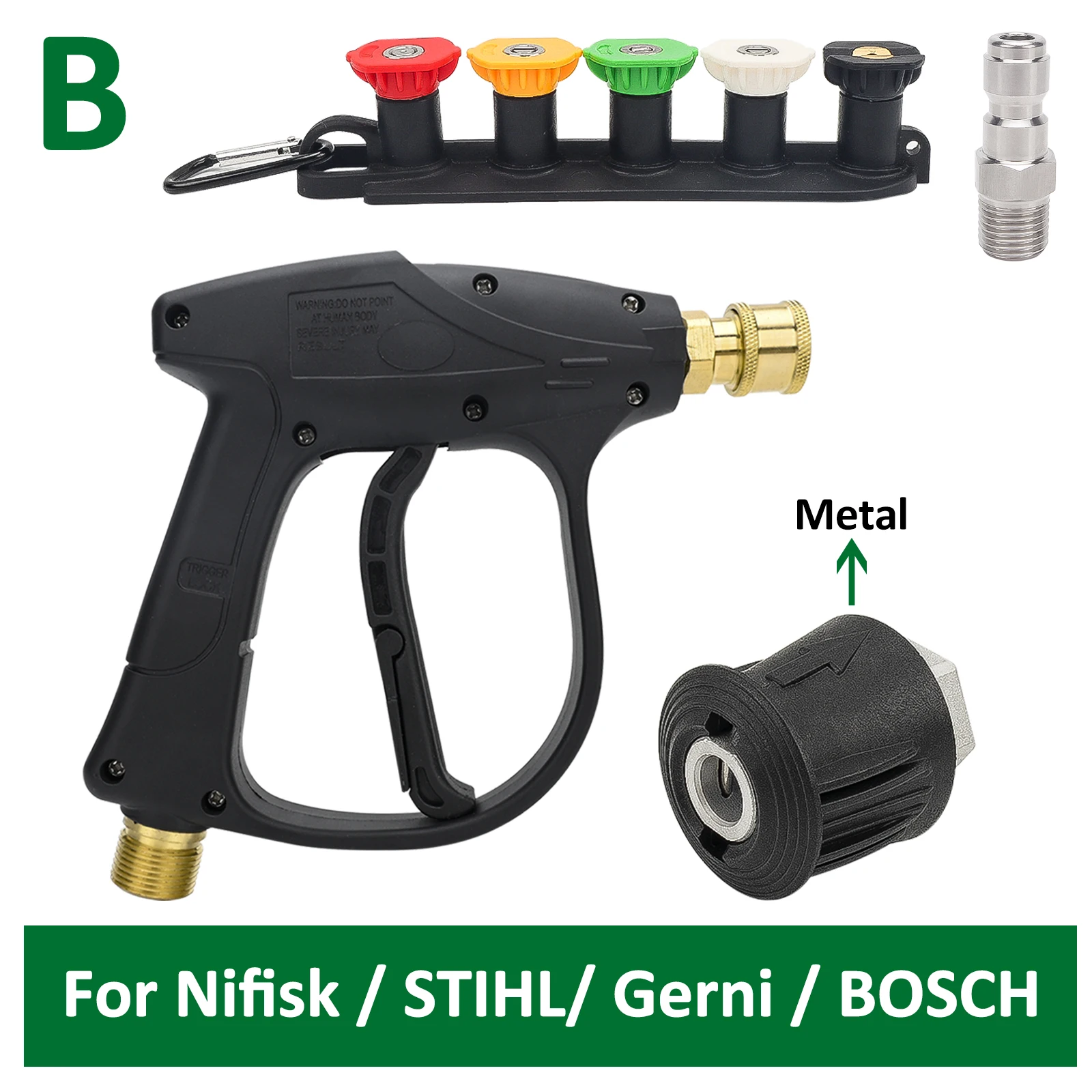 High-Performance Pressure Washer Water Gun with Quick-Connect Nozzles