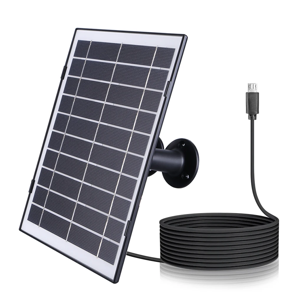 카메라 태양 전지 패널 충전기 마이크로 USB, USB-C, DC5521 태양 전지 패널 키트, IP65 방수, EufyCam, Wyze 캠용 9.8Ft 충전 케이블, 30W