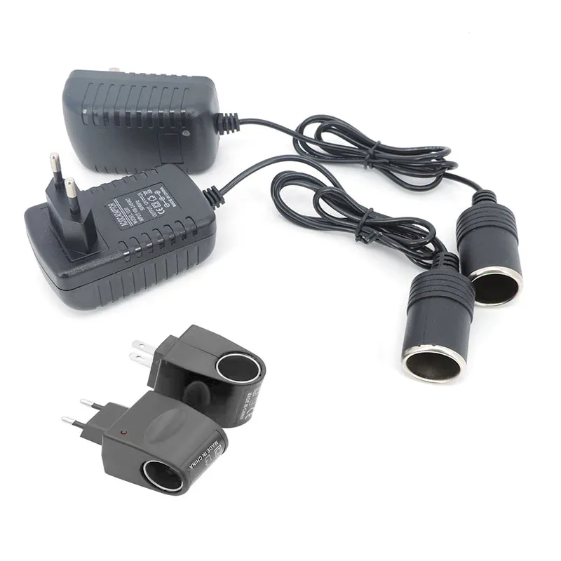 Kebidumei Car Charger 110V-220V AC to 12V DC EU US Plug Auto Car Power  Adapter Converter Household Car Cigarette Lighter Socket - AliExpress