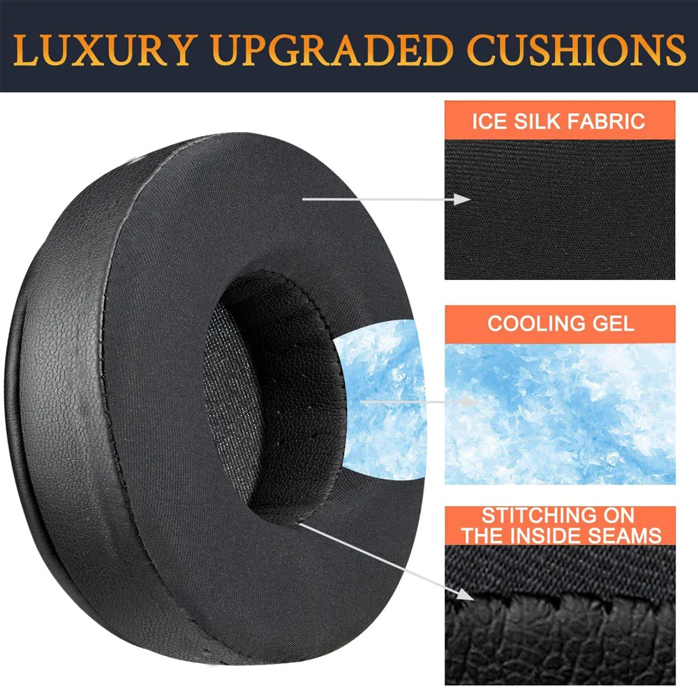 Cooling Gel Earpads Replacement for AKG Y50 Y55 Y50BT Headphones Ear Pads Cushions with Foam