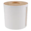 Round Bamboo Cover Paper Roll Roll Paper ganizer Holder White Compact Stable Bottom Kitchen Bathroom Home Bar Hotel Use 1