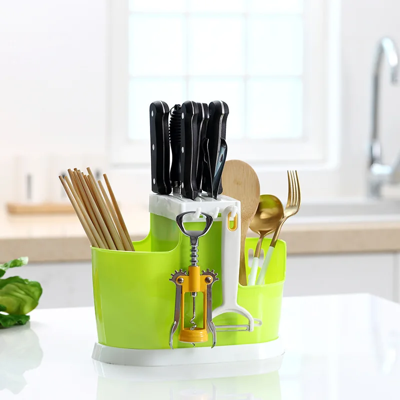 

Kitchen Home Draining Rack Cutlery Tableware Plastic Chopstick Spoon Fork Storage Holder Storage Draining Rack Multifunction