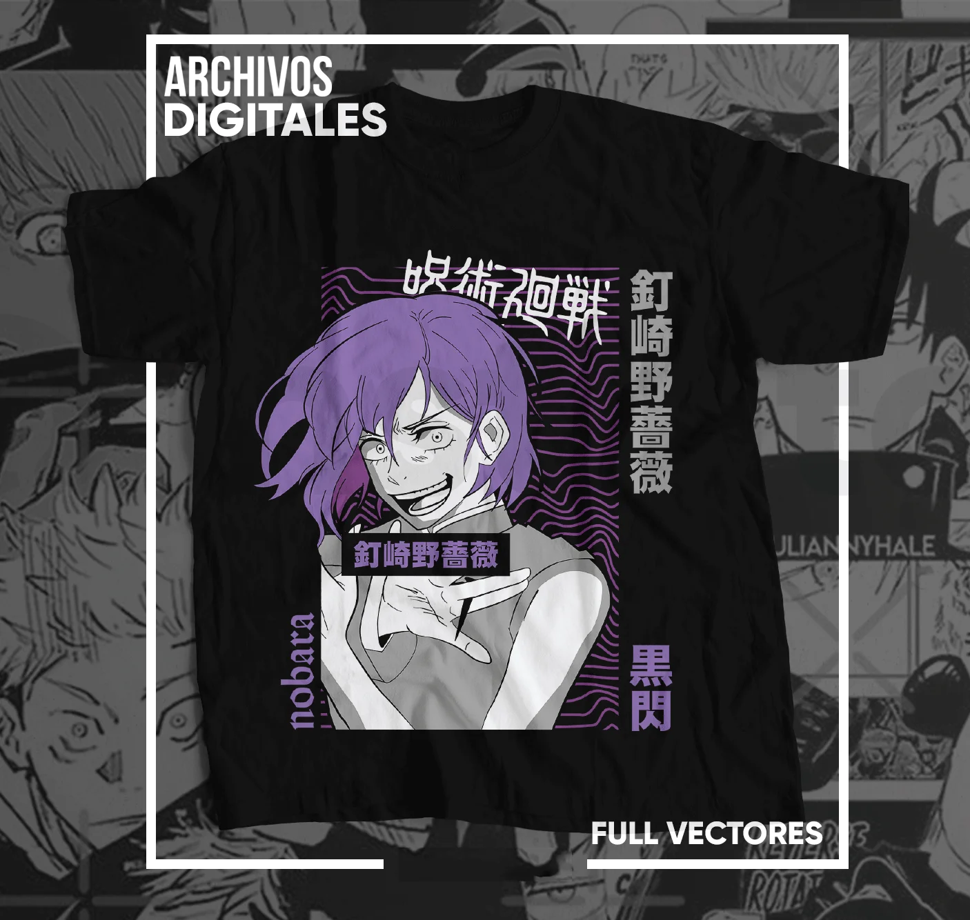 Bambini Uomo Donna Manga Giapponese Anime Jujutsu Kaisen Nobara Kugisaki T Shirt