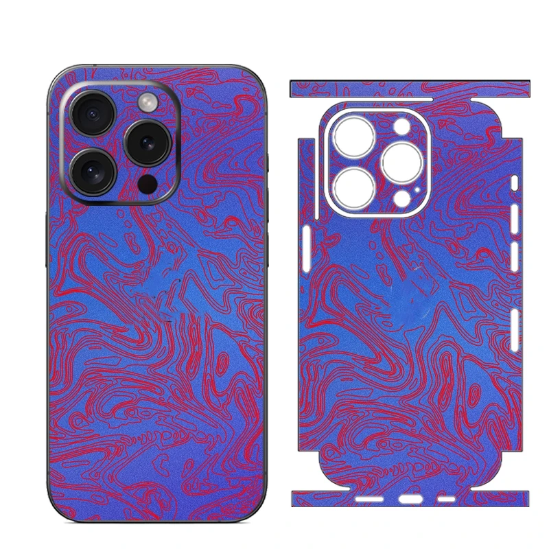 

Красочная наклейка для iPhone 15 14 13 12 11 Pro XS Max XR, мягкая задняя защитная пленка для экрана 3M, обмотка с боковой наклейкой