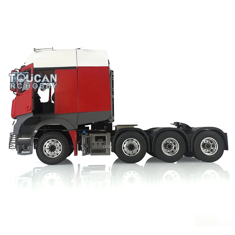 1/14 LESU 8*8 RC 3 Speed Metal Chassis Highline Tractor Truck Model W/ Equipment Rack Motor Servo DIY RC Painting Cabin Car 3
