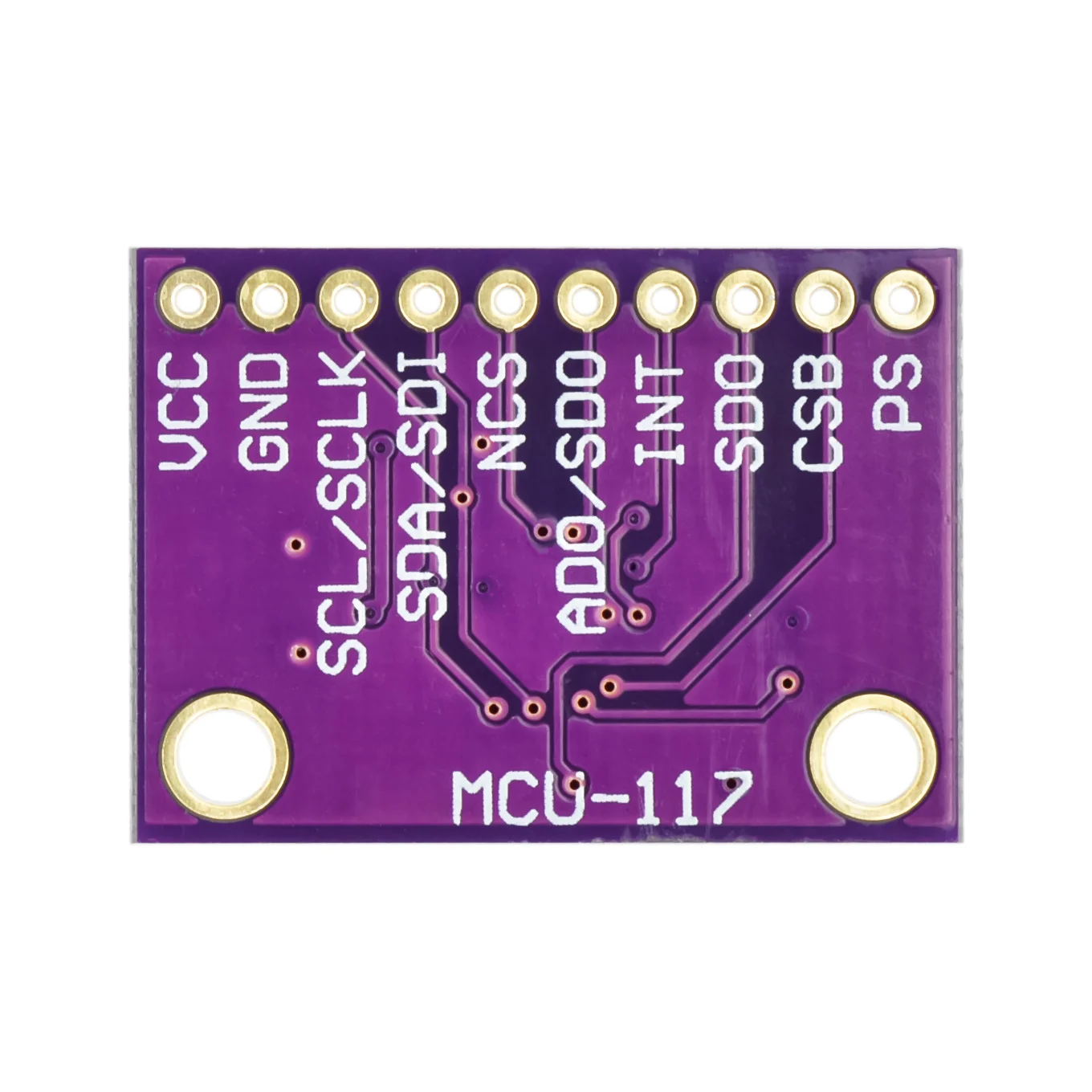 Gros plan sur le capteur MPU9250 et MS5611 du module IMU 10 axes MCU-117, utilisé en robotique