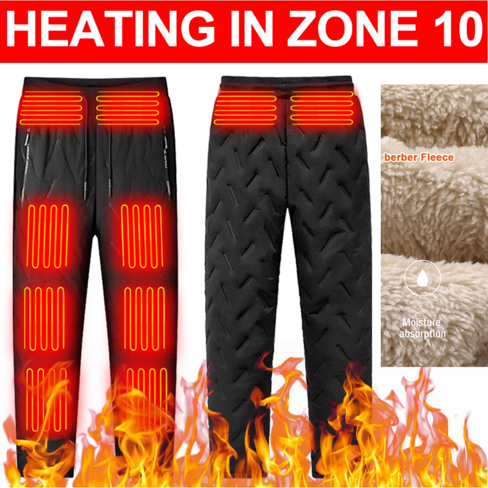 Unisex Winter Thermal Hiking Pants Heating Underwear USB Electric Heated Pants Ski Wear Heater Sports Thermal Motorcycle hiking pants