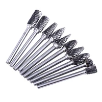 10 Pcs Double Cut Rotary Deburr Set for dremel Rotary Tool Tungsten Carbide Cutter Rotary Burr Set for Metal Polishing, Carving 1