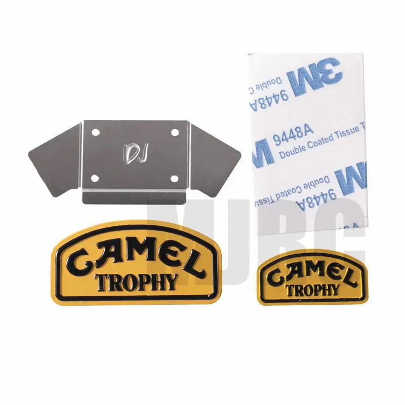 Metal Sticker Accessories Logo for Camel Trophy Badge 1/18 RC Crawler Car TRX4-M Defender Rc4wd D90 D110 Upgrade Parts