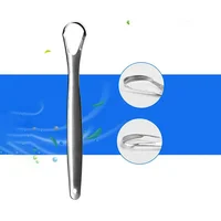 High Quality Stainless Steel Tongue Scraper Cleaner Fresh Breath Cleaning Coated Tongue Toothbrush Oral Hygiene Care Tools 5