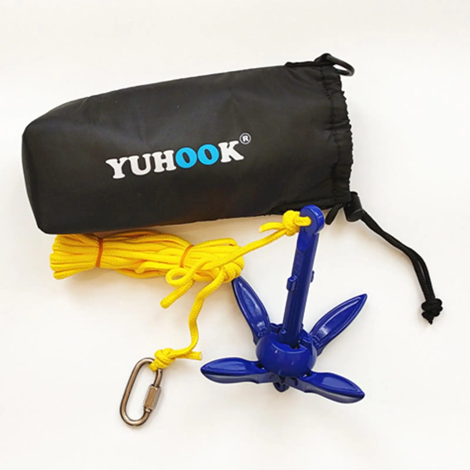 Kayak Anchor Kit with 16 ft Rope Fit for Paddle Boards Jet Ski Marine Kayak Anchor Kit with 16 ft Rope Fit for Paddle Boards Jet Ski Marine