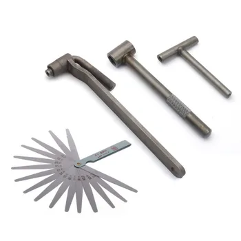 오토바이 엔진 밸브 조정 도구 스퀘어 육각 소켓 T 스패너 밸브 렌치, 8mm 9mm 10mm 필러 게이지, 0.02-1mm
