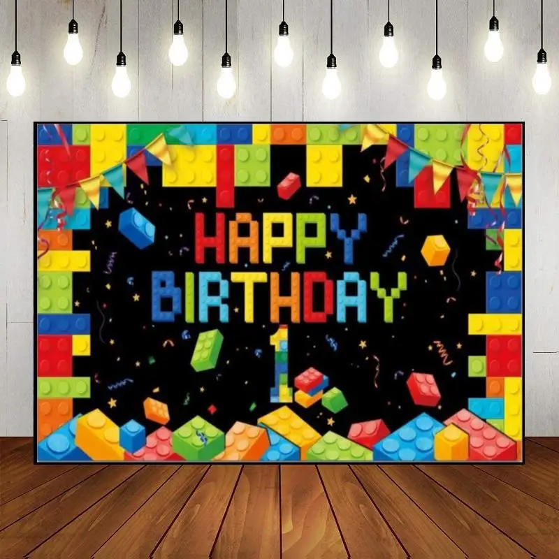 Happy 1Th Birthday Background Banner First Boy Party Comunione Girls Girl Photo Vintage Hotwheels Decoration Game Machine Red