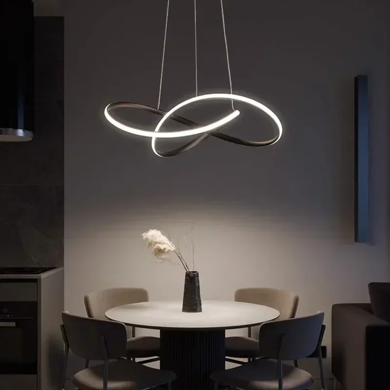 Design hanglamp zwart dimbaar incl. LED groot - Twisted