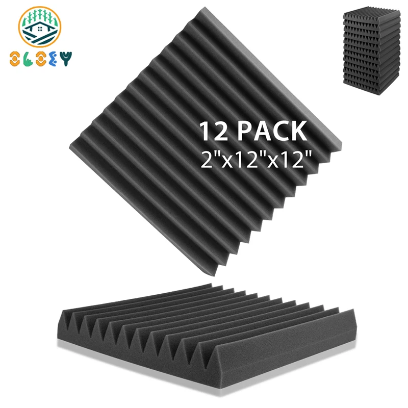 Schallschutz Studio 12er Pack, KTV Schallabsorbierende Schaumstoffplatten Schwamm Pad - Bild 9 von 12