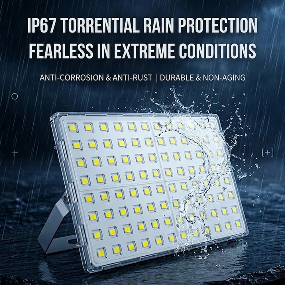 LED 투광등 야외 방수 IP67 50W 100W 200W 400W AC 220V 스포트라이트 벽등 가로등 조경 정원 조명 백색 조명