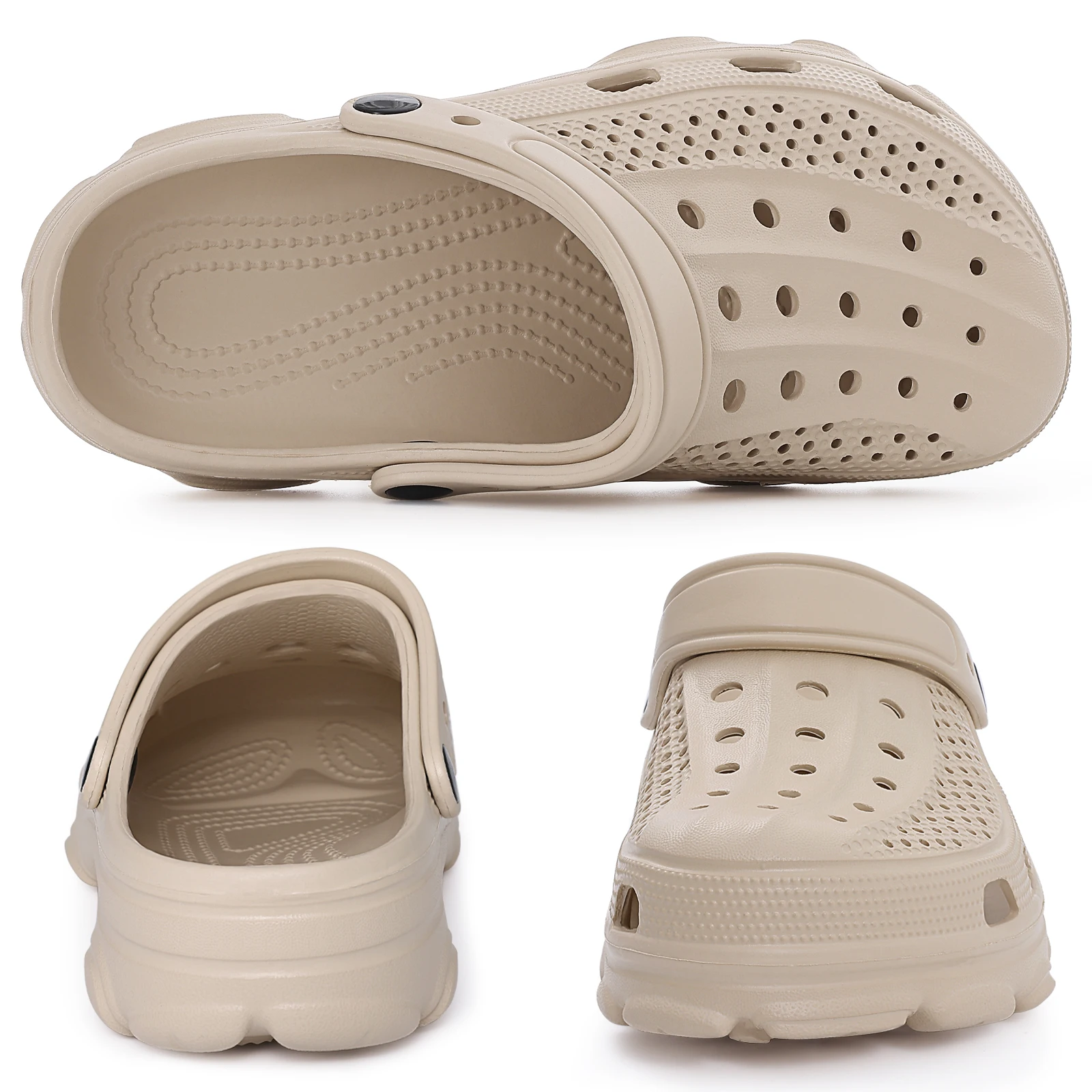 Comwarm Herren Clogs Hausschuhe Atmungsaktive Gartensandalen Rutschfeste Komfort-Strandschuhe Herren Sandalen für Innen und Außen Freizeitschuhe zum Angeln – Detail 18