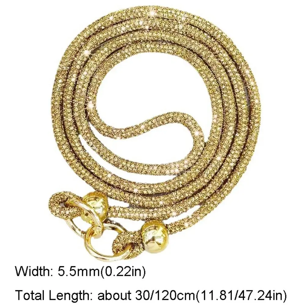 Luxury Crystal Rhinestone Phone Lanyard Bright Bling Bling Phone Anti-lost Rope Crossbody Hanging Cord Phone Accessories