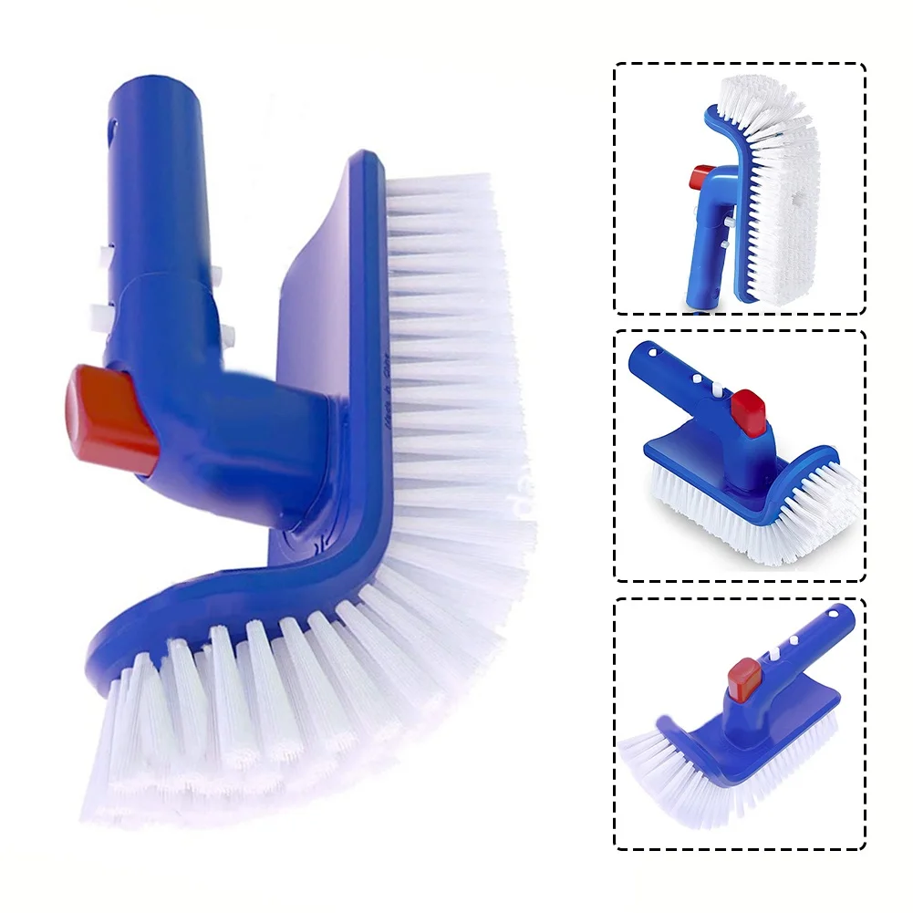 

1pcs Pool Step Corner Cleaning Brush For Above Ground Inground Swimming Pools Spas Plastic 7.87*3.94*2.36 Inches Swimming Pools