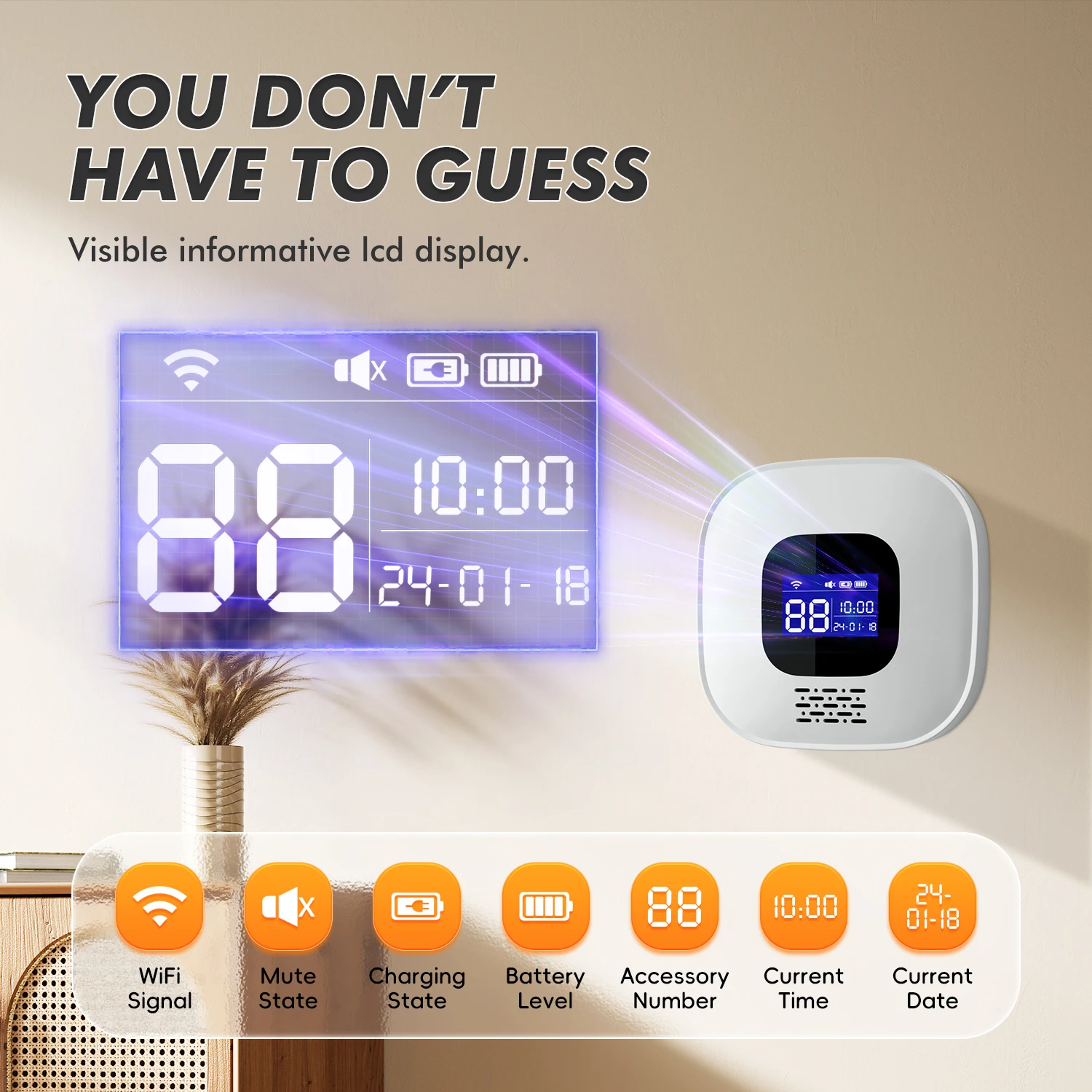 Tuya WiFi Smart SOS Call Button Wireless Caregiver Pager Phone Alert Transmitter