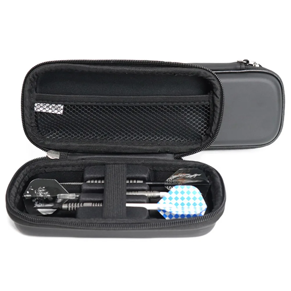 Co2CREA Harde EVA Shell Opslag Dart Case Voor Steel Tip of Soft Tip Darts, Talrijke Mesh Zakken Houder voor Accessoires, Zwart