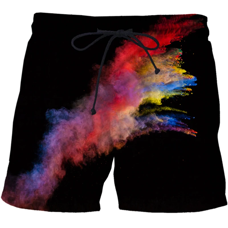 mens casual shorts Men's Speckled tie dye pattern Beach Shorts 3D Pattern Boardshorts Men/Women Short Pants Swimwear Men Board Shorts Shorts Casual black casual shorts Casual Shorts