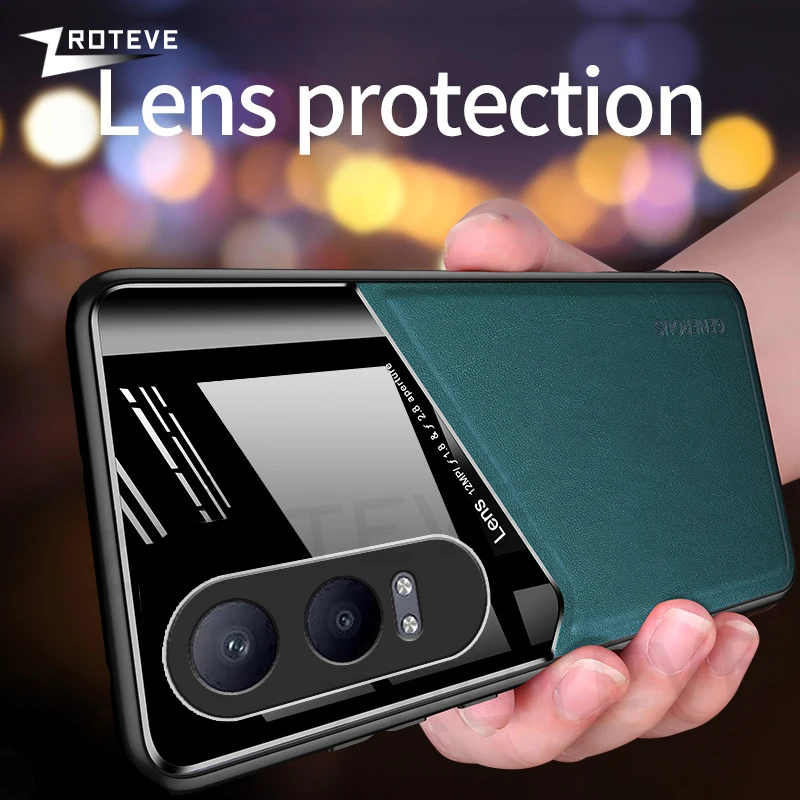Premium PU Leather Magnetic Shockproof Phone Case – Black