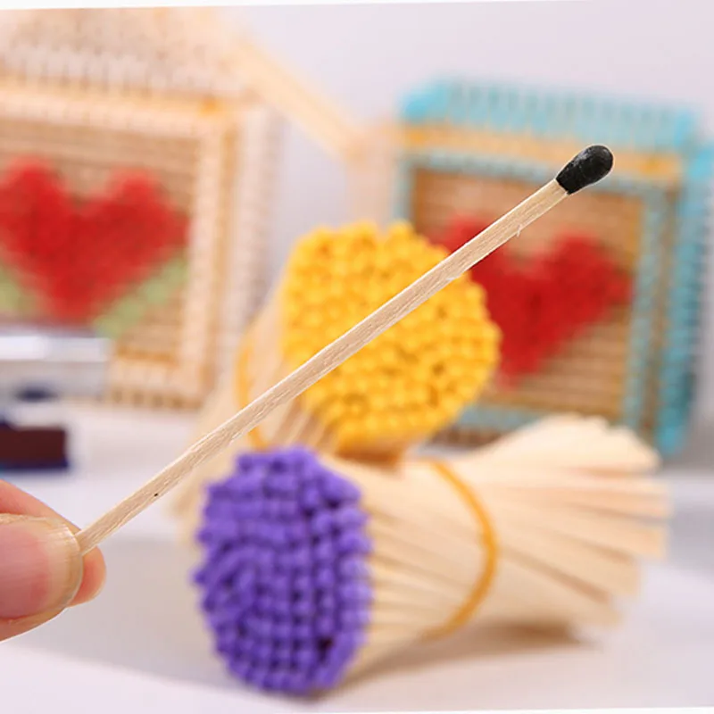80pcs Various Size Colorful Match-Head Safety Lighting Life Tool Matches for Birthday Candles Cigar & Creative Aromatherafy Gift
