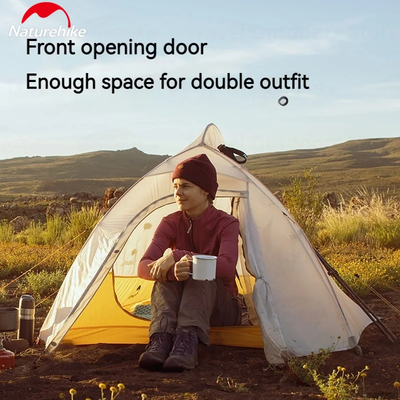 Naturehike Cloud Up 2 Camping Tent Nylon 10D Waterproof Ultralight Backpacking Trekking Fishing 3 Season Tent Portable 2 Persons