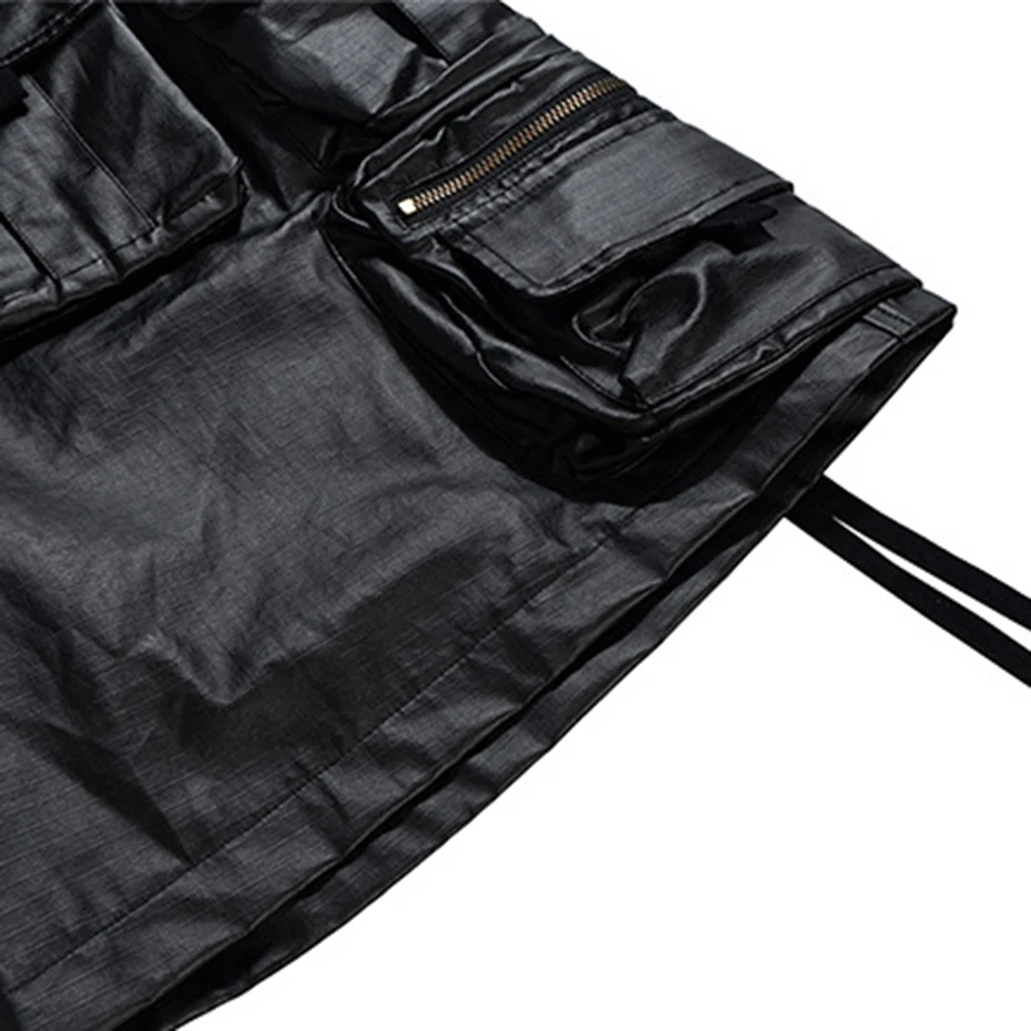 Tactical Cargo Shorts Men's RO Style Black Loose Casual Shorts Streetwear Harajuku Hip Hop Shorts Black 6