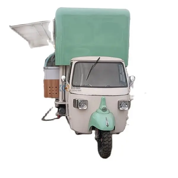 Three Wheels Mobile Vending Cart Food Hot Dog Truck Tricycles Electric Car Ice Cream Tricycle