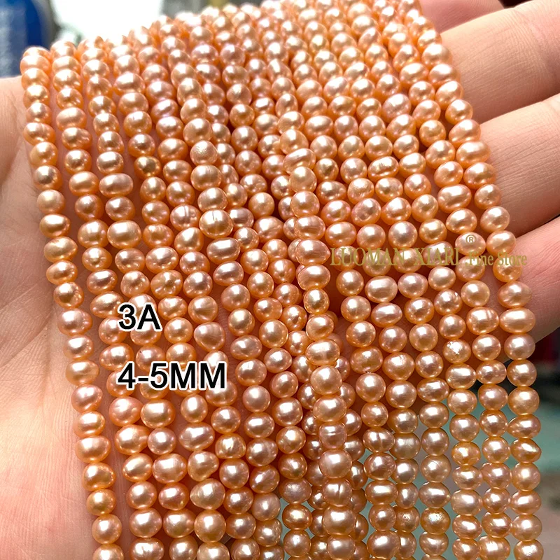 4-12MM AAA Natural Freshwater Pearls Round Potato Shape Loose Spacer Beads for Jewelry Making Diy Bracelet Earrings Accessories 3