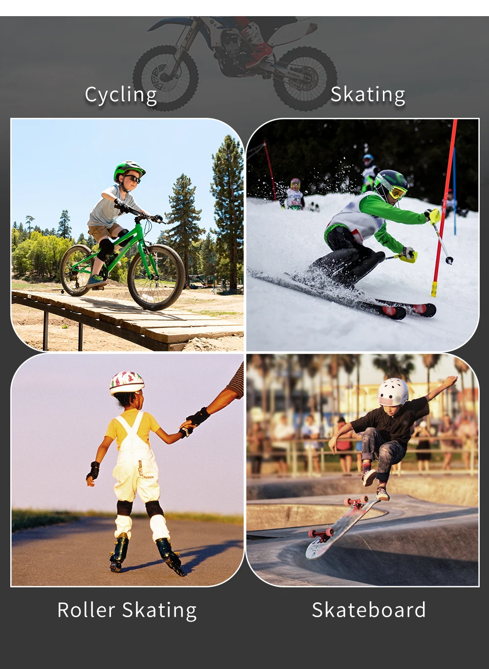 WOSAWE 5-10 years old Kids Full Body Armor Motocross Outfit Vest Sports 4WD Skateboard Skating Skiing Child Armor Gear Set