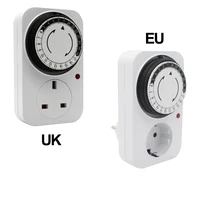 ManHua 24 Hour Europe Plug EU UK plug TG14 TG44 Programmable Mechanical Timer Switch Universal Socket Timer 220V 16A 2