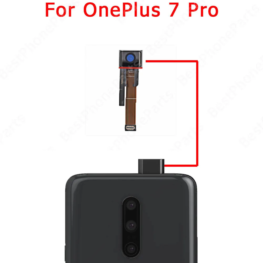 Eonpam 2 Pezzi Vetro Fotocamera per Oneplus 7 Pro / 7T Pro Lente Posteriore Ricambio HD Original Camera Glass con Kit di Riparazione